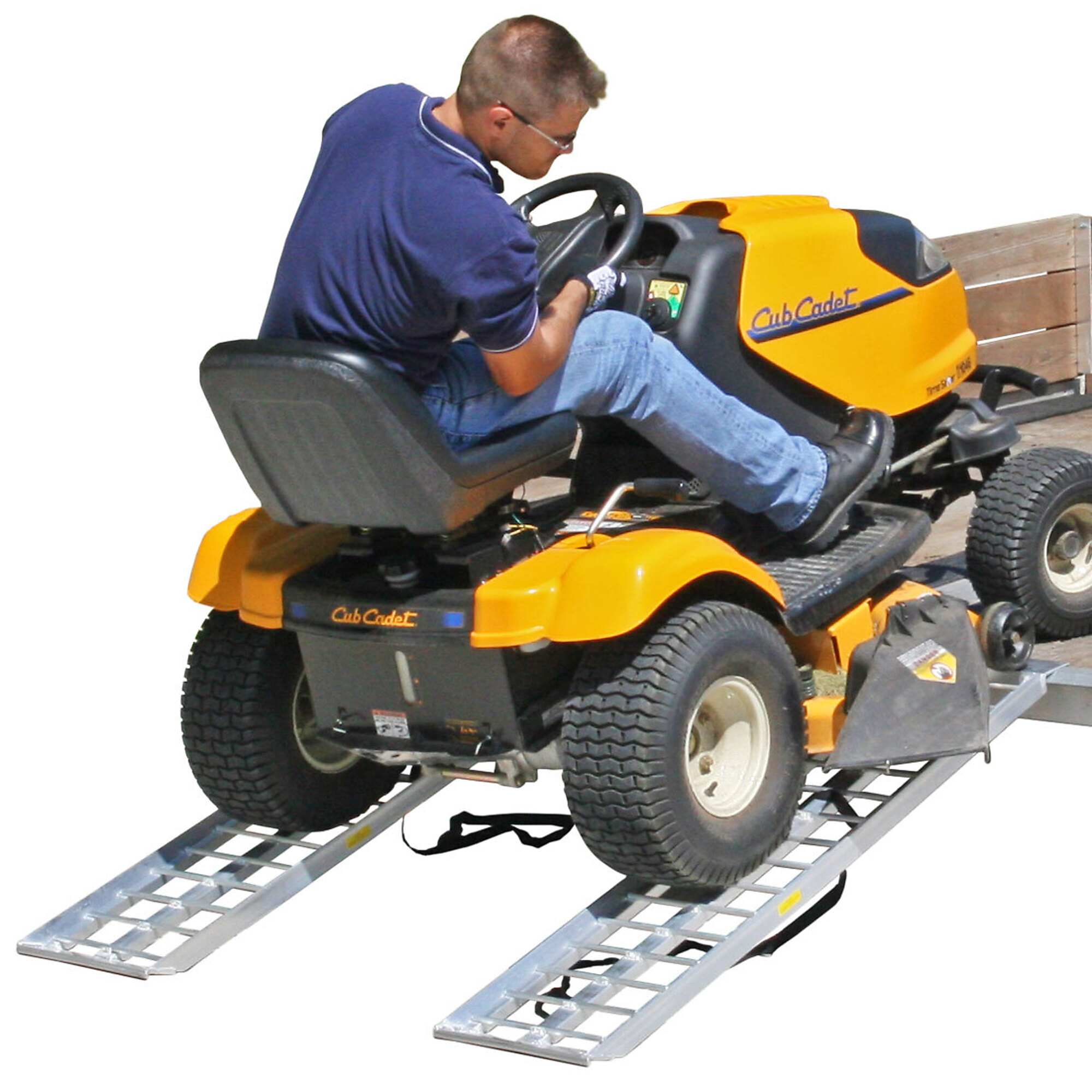 Black Widow, Alum. Straight Dual ATV Trailer Ramps - 5ft. Long, Max. Ramp Length 60 in, Surface Width 11.5 in, Capacity 2000 lb, Model# S-6012-2000-2